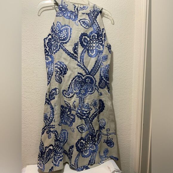 J McLaughlin Edie Halter Linen Sleeveless Dress size 8 - Picture 3 of 10